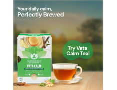 Maharishi Ayurveda Organic Certified Vata Calm Herbal Tea | With Liquorice, Ginger, Cardamom & Cinnamon | Supports Nervous System Balance & Calm Energy | 20 Tea Bags (30g)