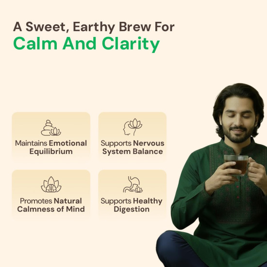 Maharishi Ayurveda Organic Certified Vata Calm Herbal Tea | With Liquorice, Ginger, Cardamom & Cinnamon | Supports Nervous System Balance & Calm Energy | 20 Tea Bags (30g)