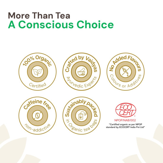 Maharishi Ayurveda Organic Certified Vata Calm Herbal Tea | With Liquorice, Ginger, Cardamom & Cinnamon | Supports Nervous System Balance & Calm Energy | 20 Tea Bags (30g)