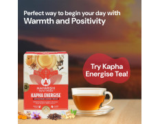 Maharishi Ayurveda Organic Certified Kapha Energise Herbal Tea | With Ginger, Clove, Cardamom, Turmeric & Saffron | Supports Agni, Energy & Kapha Balance | 20 Tea Bags (30g)