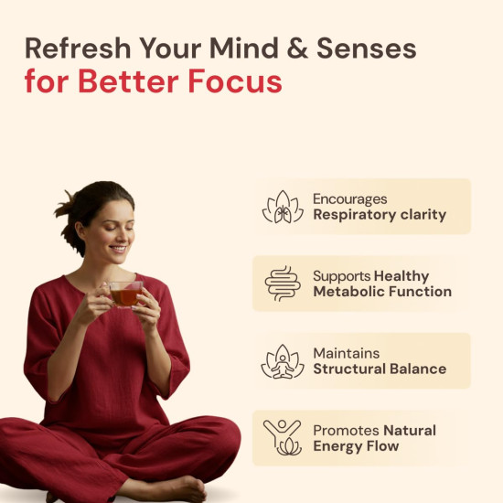 Maharishi Ayurveda Organic Certified Kapha Energise Herbal Tea | With Ginger, Clove, Cardamom, Turmeric & Saffron | Supports Agni, Energy & Kapha Balance | 20 Tea Bags (30g)