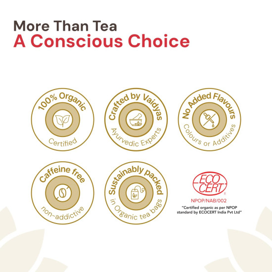 Maharishi Ayurveda Organic Certified Kapha Energise Herbal Tea | With Ginger, Clove, Cardamom, Turmeric & Saffron | Supports Agni, Energy & Kapha Balance | 20 Tea Bags (30g)