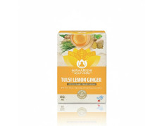 Maharishi Ayurveda Organic Certified Tulsi Lemon Ginger Herbal Tea | With Tulsi, Lemongrass & Ginger | Supports Immunity, Digestion & Seasonal Comfort | 20 Tea Bags (30g)
