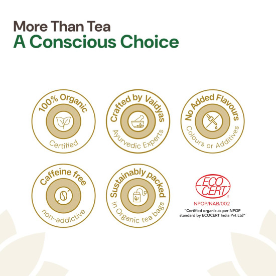 Maharishi Ayurveda Organic Certified Tulsi Green Tea Premium - 100g | Loose Leaf Green Tea with Rama, Krishna & Vana Tulsi | Rich in Antioxidants | Supports Detox, Balance & Wellness