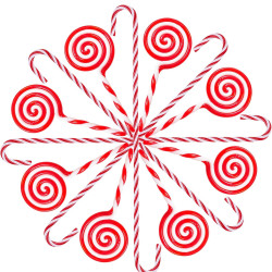 16PCS Candy Cane Christmas Decorations, Christmas Tree Ornaments Set with 8 Candy Canes and 8 Lollipops, Xmas Decoration Items for Home and Tree, Festive Holiday Decor