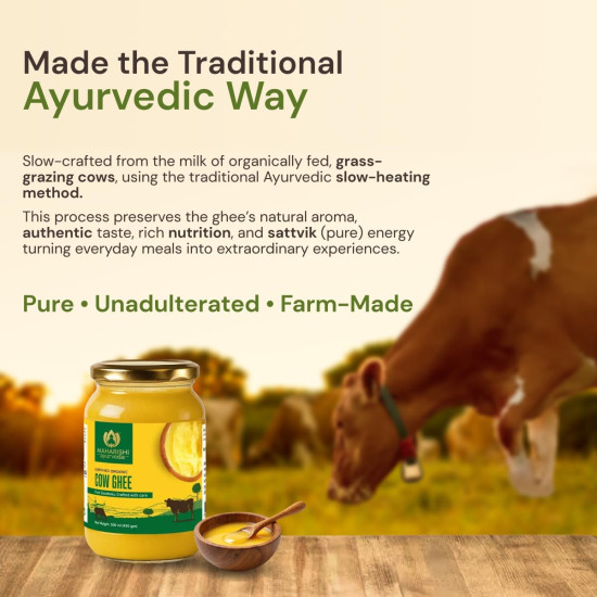 Maharishi Ayurveda Organic Certified Cow Ghee | Traditionally Slow-Crafted from Grass-Fed Cow’s Milk | Supports Digestion, Immunity & Daily Nourishment | 500 ml (Glass Jar) Maharishi Ayurveda Organic Certified Cow Ghee | Traditionally Slow-Crafted from Grass-Fed Cow’s Milk | Supports Digestion, Immunity & Daily Nourishment | 500 ml (Glass Jar)