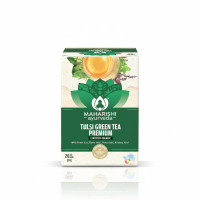 Maharishi Ayurveda Organic Certified Tulsi Green Tea Premium | With Rama, Krishna & Vana Tulsi and Green Tea | Supports Detox, Immunity & Daily Balance | 20 Tea Bags (30g)
