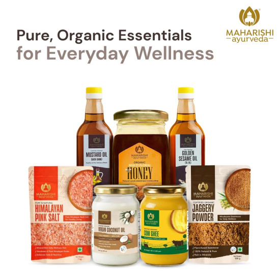 Maharishi Ayurveda Organic Certified Mustard Oil | Cold-Pressed Kachi Ghani Sarson Oil | Supports Digestion, Circulation & Daily Cooking | 1 L