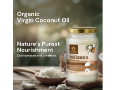 Maharishi Ayurveda Organic Certified Virgin Coconut Oil | Cold-Pressed, Unrefined & Chemical-Free | For Cooking, Skin & Hair Nourishment | 500 ml (Glass Jar)