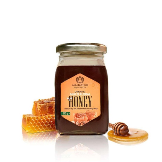 Maharishi Ayurveda Organic Certified Honey | Raw, Unprocessed Honey | Supports Digestion, Immunity & Natural Energy | 250 g (Glass Jar) Maharishi Ayurveda Organic Certified Honey | Raw, Unprocessed Honey | Supports Digestion, Immunity & Natural Energy | 250 g (Glass Jar)