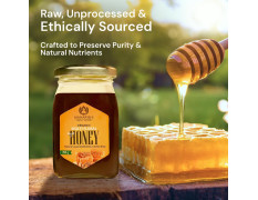Maharishi Ayurveda Organic Certified Honey | Raw, Unprocessed Honey | Supports Digestion, Immunity & Natural Energy | 250 g (Glass Jar)