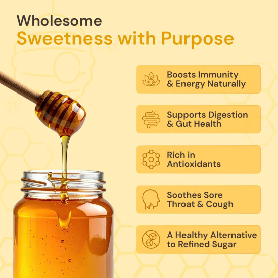 Maharishi Ayurveda Organic Certified Honey | Raw, Unprocessed Honey | Supports Digestion, Immunity & Natural Energy | 250 g (Glass Jar) Maharishi Ayurveda Organic Certified Honey | Raw, Unprocessed Honey | Supports Digestion, Immunity & Natural Energy | 250 g (Glass Jar)