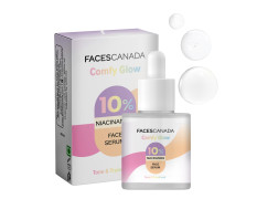 FACES CANADA Comfy Glow 10% Niacinamide Face Serum - 15ml | Controls Oil | Fades Spots & Marks | Minimizes Pores | Brightens Tone & Refines Skin Texture | Lightweight | Water Based Formula