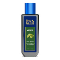 Blue Nectar Cardamom Mint Oil Pulling for Mouth | Ayurvedic Mouth Freshener & Mouthwash | Natural Pulling Oil for Cool Fresh Breath & Daily Oral Care (9 Herbs, 100ml)