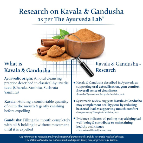 Blue Nectar Cinnamon Mouth Pulling Oil for Kavala Gandusha Oral Hygiene Ritual | Ayurvedic Mouth Wash Liquid for Bad Breath Remover, Oral Care & Gum Care Support (9 Herbs, 100ml) Blue Nectar Cinnamon Mouth Pulling Oil for Kavala Gandusha Oral Hygiene Ritual | Ayurvedic Mouth Wash Liquid for Bad Breath Remover, Oral Care & Gum Care Support (9 Herbs, 100ml)