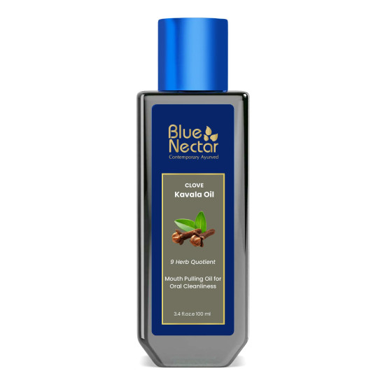 Blue Nectar Clove Oil Pulling for Mouth | Ayurvedic Mouth Wash for Oral Care | Natural Coconut Oil for Oral Care & Fresh Breath | Alcohol Free Mouthwash (9 Herbs, 100ml) Blue Nectar Clove Oil Pulling for Mouth | Ayurvedic Mouth Wash for Oral Care | Natural Coconut Oil for Oral Care & Fresh Breath | Alcohol Free Mouthwash (9 Herbs, 100ml)
