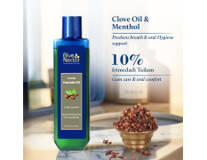 Blue Nectar Clove Oil Pulling for Mouth | Ayurvedic Mouth Wash for Oral Care | Natural Coconut Oil for Oral Care & Fresh Breath | Alcohol Free Mouthwash (9 Herbs, 100ml)