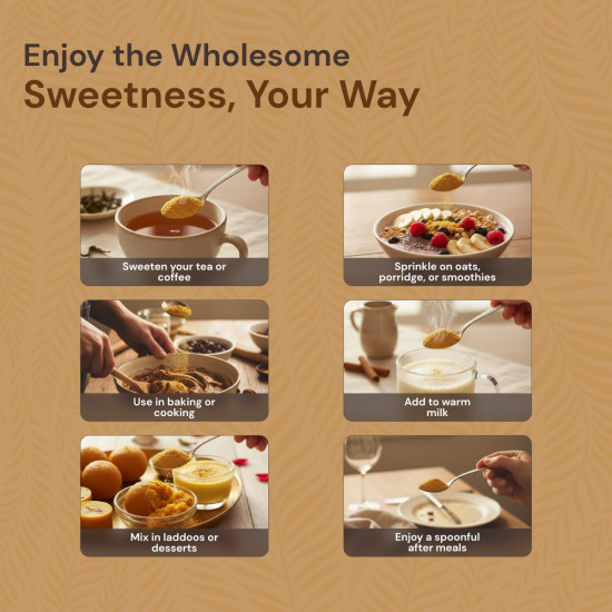 Maharishi Ayurveda Organic Certified Jaggery Powder | Pure Sugarcane Gur, Unrefined & Sulphur-Free | Supports Digestion, Sustained Energy & Mineral Intake | 500 g