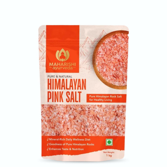 Maharishi Ayurveda Himalayan Pink Salt | Pure, Unrefined Sendha Namak | Mineral-Rich Natural Salt for Daily Cooking | 1 kg Maharishi Ayurveda Himalayan Pink Salt | Pure, Unrefined Sendha Namak | Mineral-Rich Natural Salt for Daily Cooking | 1 kg