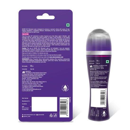 Skore OH!! Stimulant Lubes for women -Skin-Friendly| Safe to Use with Condoms 50ml