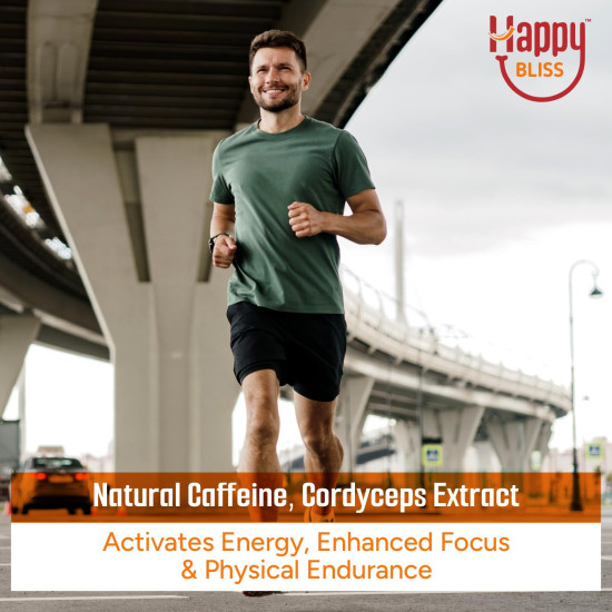 Bliss Welness Happy Bliss : Happiness, Anxiety & Stress Relief Supplement | Natural Support for Calm, Mood, Anti Nervousness & Happy Hormones | Cortisol, Dopamine, Endorphin, Serotonin & Oxytocin | Magnesium, KSM 66 Ashwagandha : 30 Servings