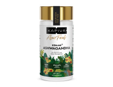 Kapiva KSM-66 Ashwagandha (500mg) | Clinically Proven with 5% Withanolides | 100% Root Extract | Supports Cortisol Balance, Strength & Vitality | Natural Stress Relief | 60 Veg Capsules