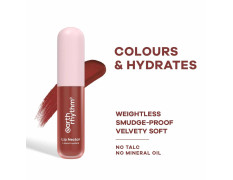 Earth Rhythm Lip Nectar Matte Liquid Lipstick, Weightless, Never Drying, No Mineral Oil 5g - Cherry