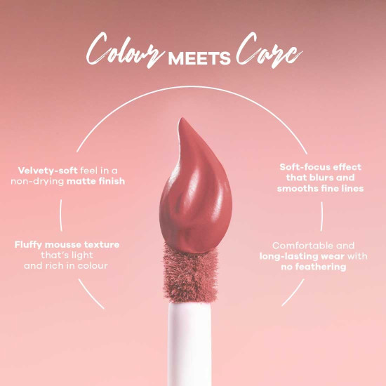 Earth Rhythm Lip Nectar Matte Liquid Lipstick, Weightless, Never Drying, No Mineral Oil 5g - Fig