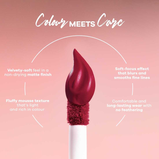 Earth Rhythm Lip Nectar Matte Liquid Lipstick, Weightless, Never Drying, No Mineral Oil 5g - Berry