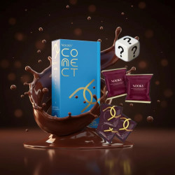 Nooky Connect Romance Booster Kit – Condoms | Mood-Lifting Chocolates & Fun Scratch Cards for Couples | Chocolate For Uplifting Mood | Best Gift Set For Men & Women | Vegan & Gluten-free (Blue Edition - Pack of 1)