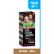 VIP Natural Hair Colour Shampoo | 180ml Brown | Ammonia-Free | Covers Grey Hair | 3-in-1 Hair Color, Cleanser AND Conditioner