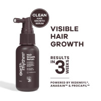Earth Rhythm Hair Growth Serum with 3% Redensyl, 2% Anagain & Procapil. Visible Results in 3 Weeks