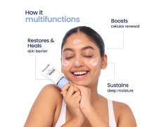 WishCare 3:1:1 Barrier Bounce Moisturizer for Face | Barrier Repair Moisturizer With Ceramides, EGF & Mung Mucin | Repairs Skin Barrier, Calms & Soothes | All Skin Types | For Men and Women | 50ml