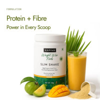 Kapiva Mango Slim Shake 750g | High-Protein Meal Replacement Drink with 7 Ayurvedic Herbs for Weight Control