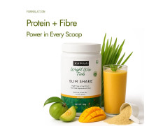 Kapiva Mango Slim Shake 750g | High-Protein Meal Replacement Drink with 7 Ayurvedic Herbs for Weight Control