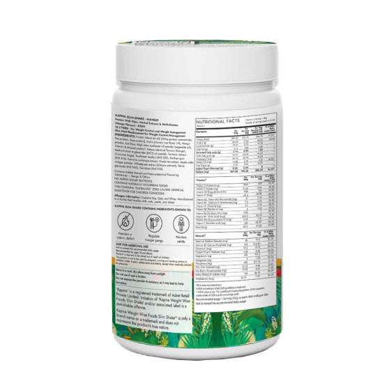 Kapiva Mango Slim Shake 750g | High-Protein Meal Replacement Drink with 7 Ayurvedic Herbs for Weight Control