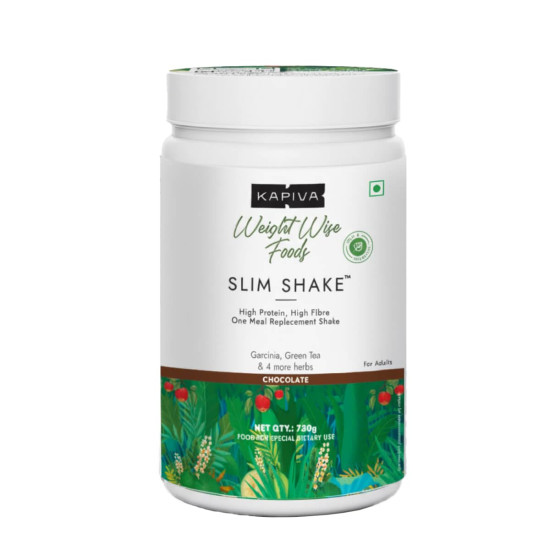 Kapiva Chocolate Slim Shake - Meal Replacement Drink Powered With 7 Ayurvedic Herbs For Healthy Weight Control & Management