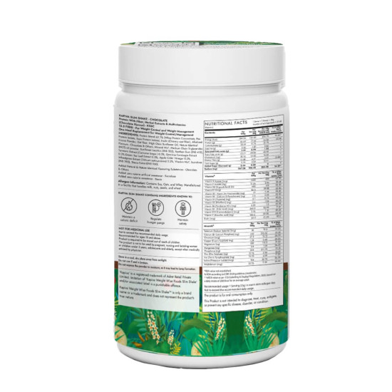 Kapiva Chocolate Slim Shake - Meal Replacement Drink Powered With 7 Ayurvedic Herbs For Healthy Weight Control & Management