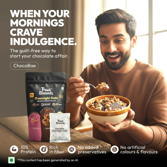 True Elements Overnight Oats - Inspired By Dessert Flavours 372gm