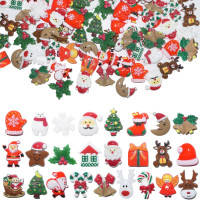 20Pcs Christmas Decorations Items,Christmas Decorations,Resin Charms,Santa Snowman DIY Accessories for Christmas Decor, Festive Ornaments for Home, Party, Tree Decoration