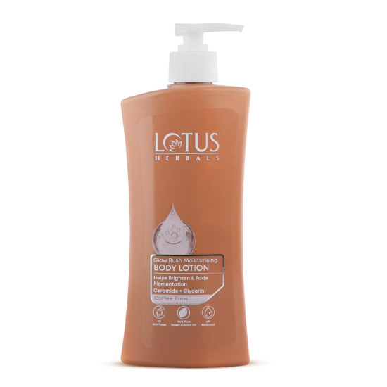 Lotus Herbals Glow Rush Moisturising Body Lotion 400ml | Brightens Skin & Deeply Nourishing | Coffee & Chocolate Perfume Lotion | For Men & Women | Suitable For All Skin Types