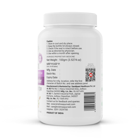 Krishna's Freshoeaze Powder | Ayurvedic Digestive Formula | Relieves Indigestion, Gas & Acidity | Natural Support for Gut Wellness | 100g