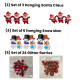 100 Pcs Christmas Tree Decoration Ornaments Set | Hanging Ornaments Props| Christmas Decoration Items for Home Office (Balls, Bells, Gifts, Drums, Stars, Candy Sticks, Pines, Santa Claus)(Pack of 100)