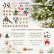 100 Pcs Christmas Tree Decoration Ornaments Set | Hanging Ornaments Props| Christmas Decoration Items for Home Office (Balls, Bells, Gifts, Drums, Stars, Candy Sticks, Pines, Santa Claus)(Pack of 100)