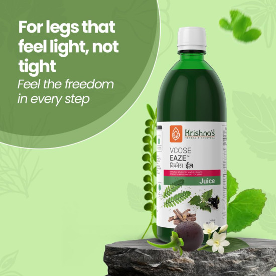 Krishna's Vcose Eaze Juice – Natural Source of Antioxidants - Herbal Juice for Comfort & Vitality – 1000 ml