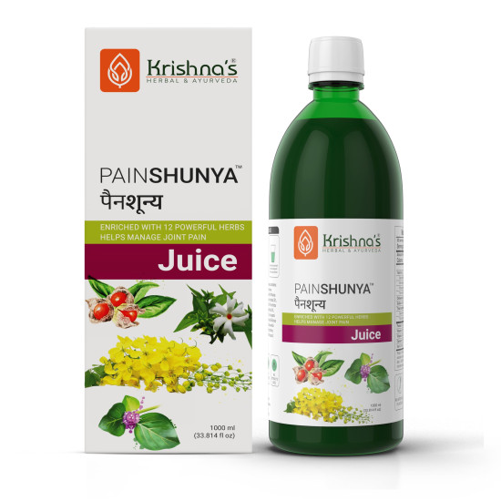 Krishna's Painshunya Juice – Enriched With 12 herbs - Ayurvedic Herbal Juice for Joint Pain Relief & Body Comfort - 1000 ml