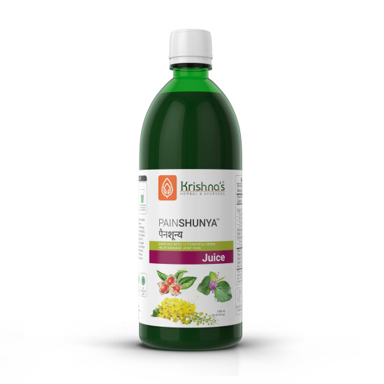 Krishna's Painshunya Juice – Enriched With 12 herbs - Ayurvedic Herbal Juice for Joint Pain Relief & Body Comfort - 1000 ml