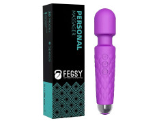 FEGSY Full Body Massager for Women & Men, Rechargeable Wireless Massager Machine for Pain Relief, Handheld Massager with Medical Grade Silicone, 8 Speeds, 20 Modes (Purple)