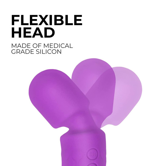 FEGSY Full Body Massager for Women & Men, Rechargeable Wireless Massager Machine for Pain Relief, Handheld Massager with Medical Grade Silicone, 8 Speeds, 20 Modes (Purple)
