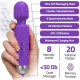 FEGSY Full Body Massager for Women & Men, Rechargeable Wireless Massager Machine for Pain Relief, Handheld Massager with Medical Grade Silicone, 8 Speeds, 20 Modes (Purple)